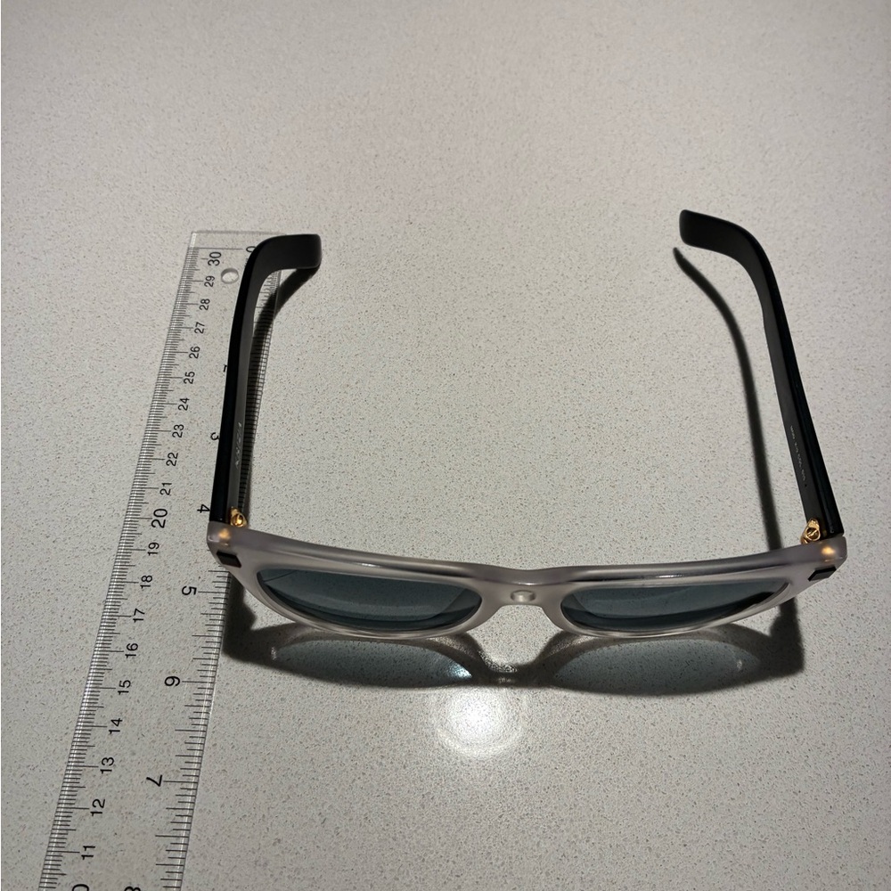 Men's Krizia Black & Frosted/Clear Frame Sunglasses - Picture 8 of 9